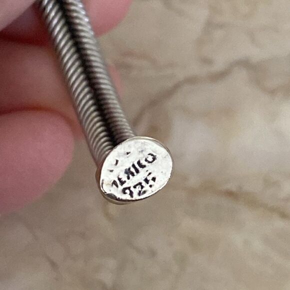 925 Sterling Silver, Brass & Black Enamel Unisex Cuff Bracelet 29g - Picture 9 of 10